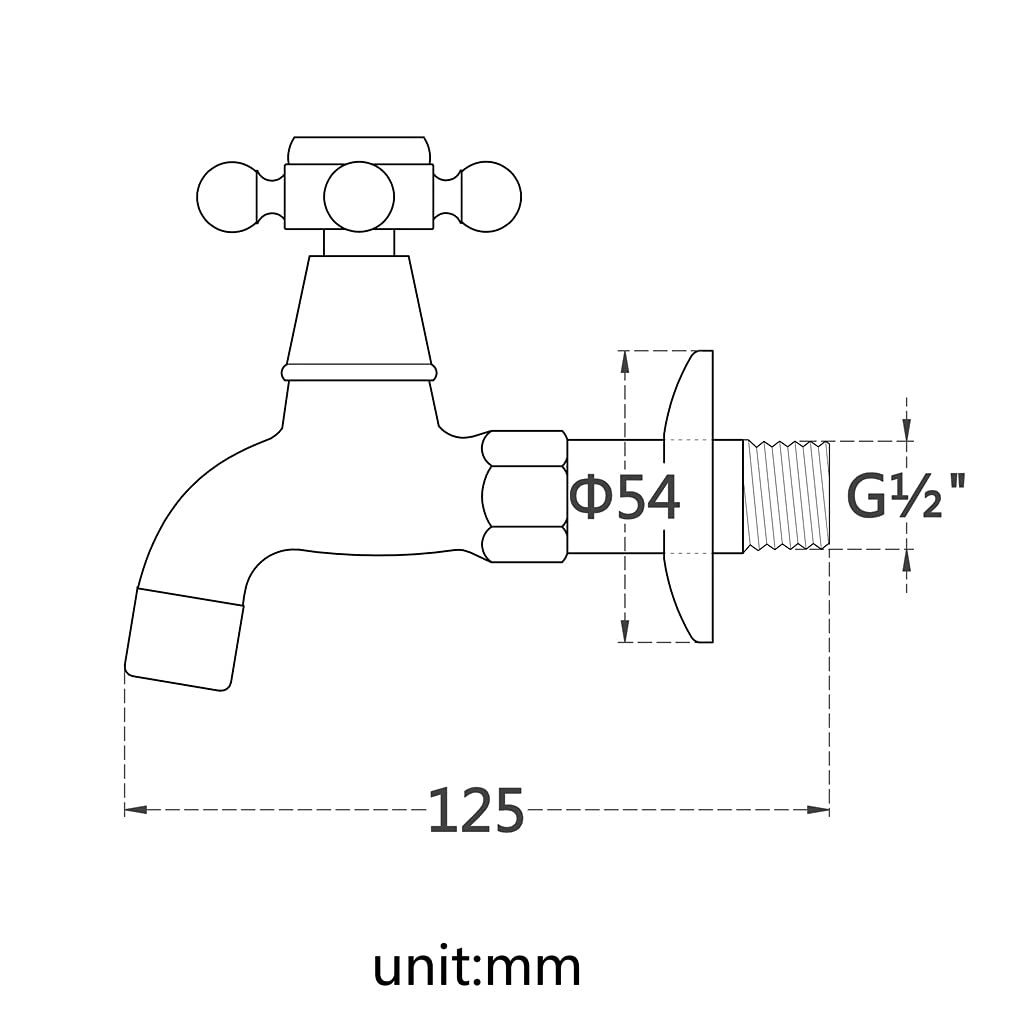 Laundry taps Wall Mounted Bibcock Cold water faucet
