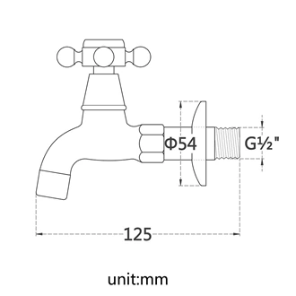 Laundry taps Wall Mounted Bibcock Cold water faucet