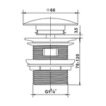 Chrome Brass Click Clack Waste - Manufacturer Direct - Bulk Buy
