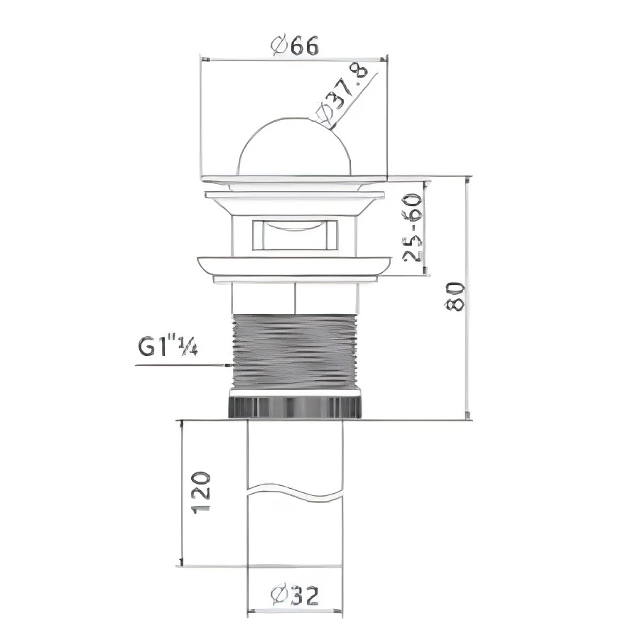 Brass Push Button Basin Waste - Competitive Wholesale Prices - Color Option