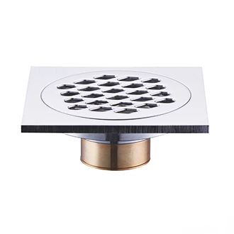 Brass Bathroom Floor Drain - Available in Custom Finishes