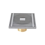 Elegant Brass Shower Floor Drain - Choose Your Perfect Color