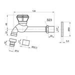 Brass Faucet Bibcock Cold water faucet washing machine faucet