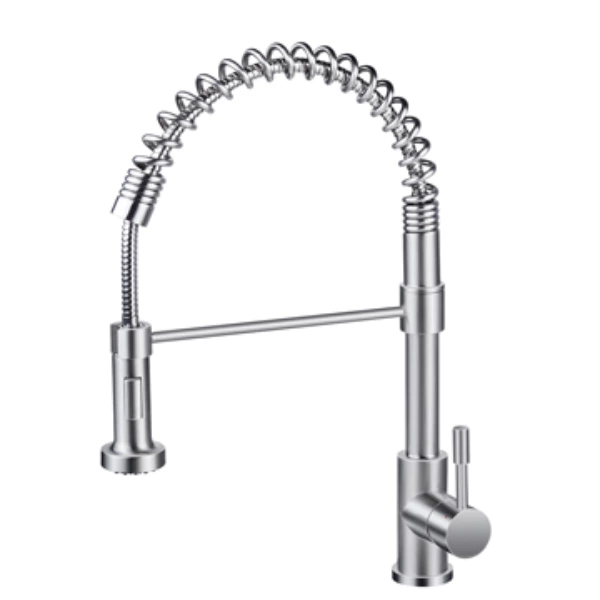 Wholesale Stainless Steel Pull Out Kitchen Tap - Hot & Cold, Deck Mounted, Spring
