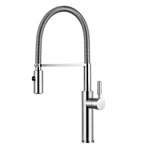 Europe Supplier: 304 Stainless Steel Pull Out Kitchen Faucet, Hot/Cold, Deck Mount