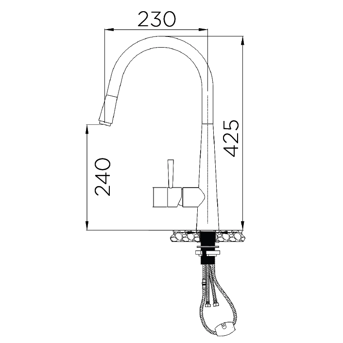 Commercial Pull-Down Faucet – Heavy-Duty Stainless Steel & CE kitchen faucet