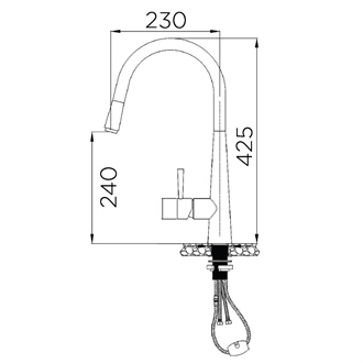 Commercial Pull-Down Faucet – Heavy-Duty Stainless Steel & CE kitchen faucet