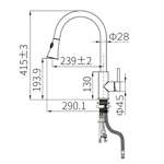 Stainless Steel Faucet with Quick-Connect Hose – Commercial Kitchen & Easy Installation kitchen faucet