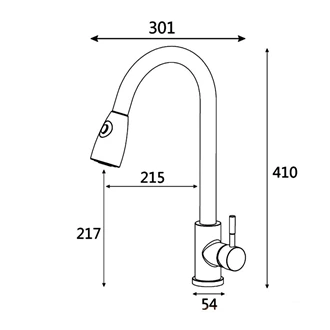 Stainless steel kitchen mixer tap Quick-Connect Hose taps Low Lead Compliance