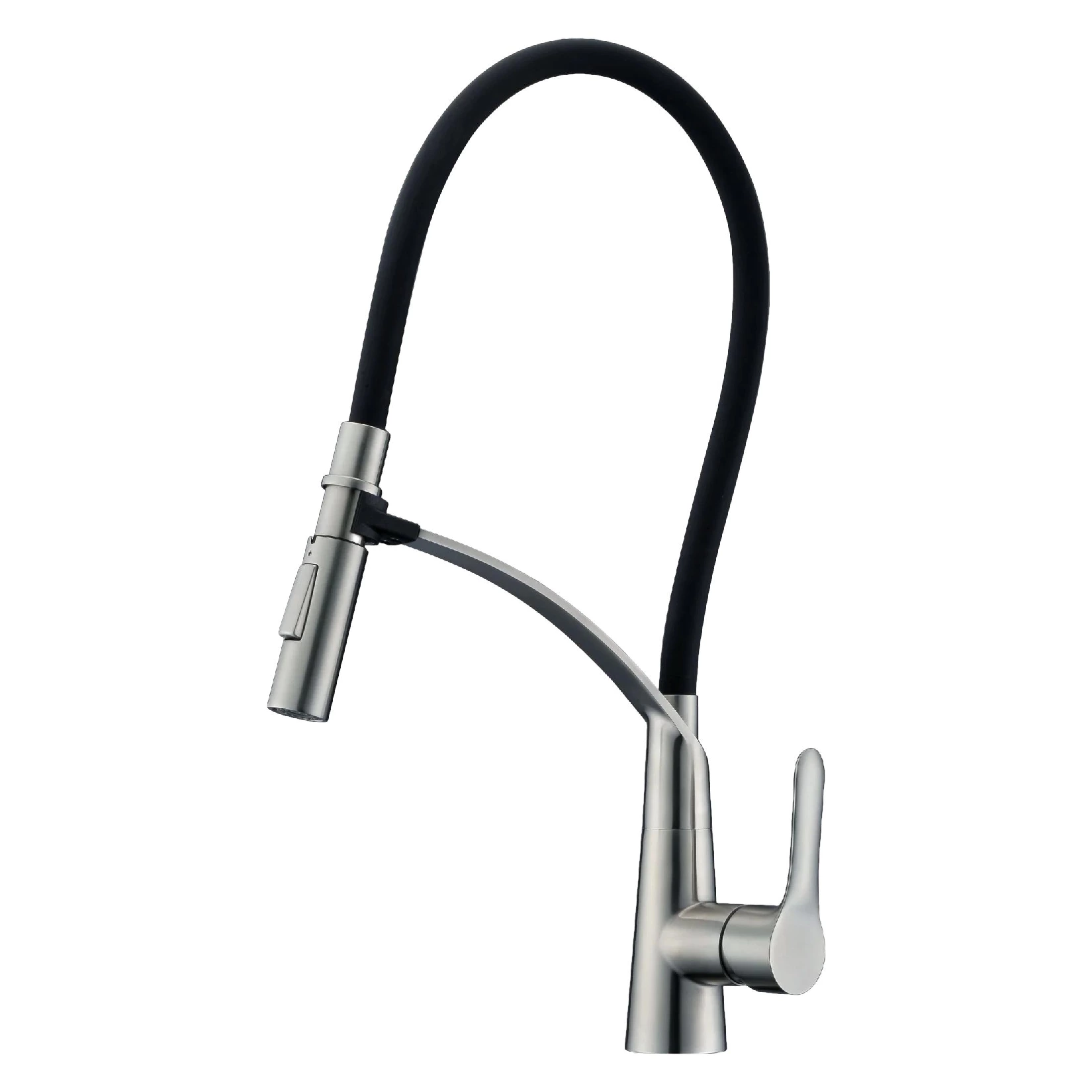 Bulk Order: European Standard Hot Cold Pull Out Kitchen Faucet with Spring, Stainless steel