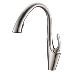 Single handle stainless steel pull down kitchen tap suppliers Europe