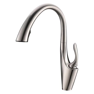 Single handle stainless steel pull down kitchen tap suppliers Europe