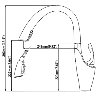 Single handle stainless steel pull down kitchen tap suppliers Europe