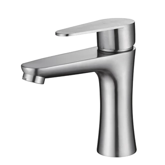 Durable Stainless Steel Deck Mount Bathroom Sink Faucet - Single Control