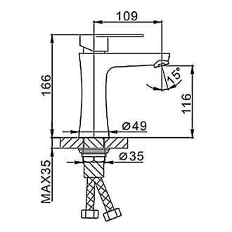 Durable Stainless Steel Deck Mount Bathroom Sink Faucet - Single Control