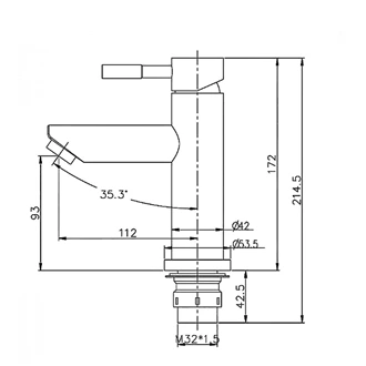 Stainless steel bathroom taps single handle bathroom faucet