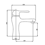 European Style Stainless Steel Deck Mount Basin Tap - Single Lever Handle