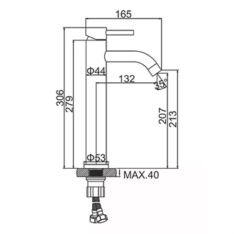 Premium Stainless Steel Deck Mount Bathroom Faucet - Single Lever Control
