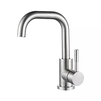 Stainless Steel Deck Mounted Mixer Tap for Bathroom Sink - Modern Style