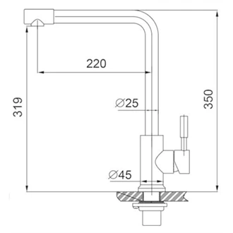 best price stainless steel hot and cold deck mounted kitchen mixer tap for trade UK