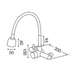 Bulk Order: Stainless Steel Wall Mounted Kitchen Tap with Flexible Pull Out Sprayer