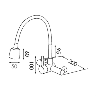 Bulk Order: Stainless Steel Wall Mounted Kitchen Tap with Flexible Pull Out Sprayer