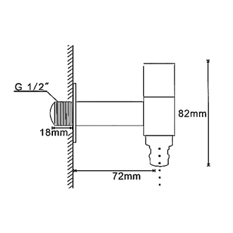 Brass Faucet Wall Mounted Bibcock Cold water faucet Garden faucet