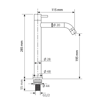 Cold water basin faucet Stianless steel taps mixer tap