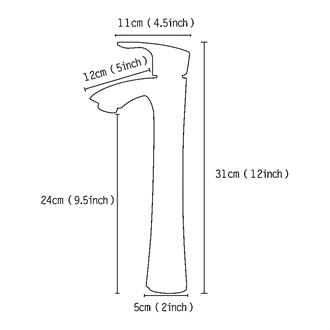 Modern Stainless Steel Bathroom Tap - Deck Mounted with Single Lever