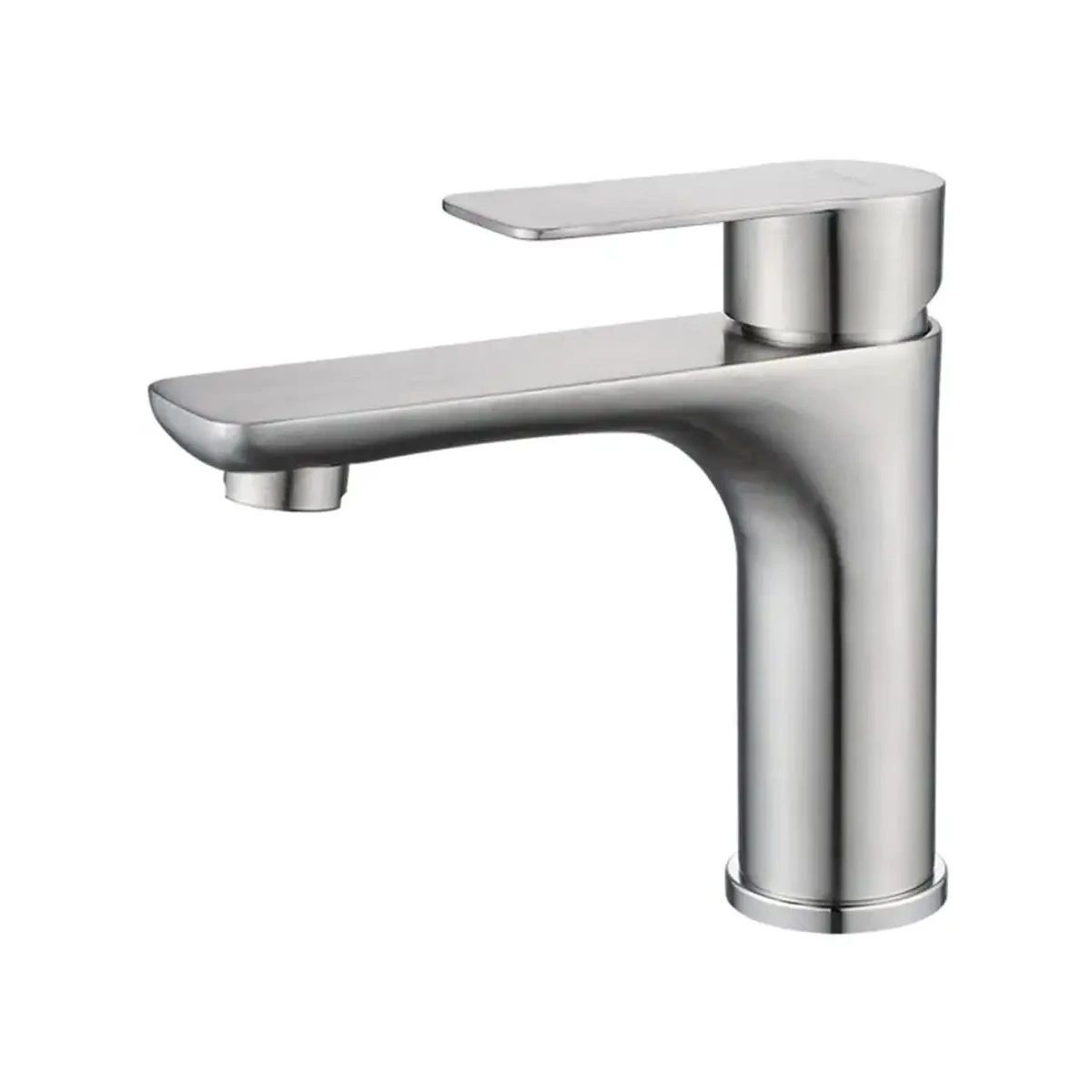 Deck Mount Basin Mixer Tap in Stainless Steel - Single Handle