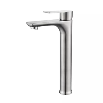 Stainless Steel Bathroom Faucet - Deck Mounted Single Lever