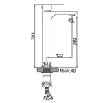 Stainless Steel Bathroom Faucet - Deck Mounted Single Lever