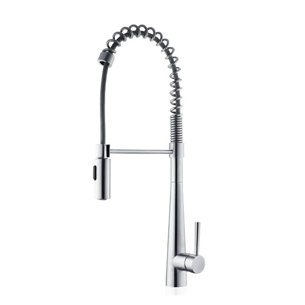 European Standard Stainless Steel Pull Out Kitchen Faucet - Deck Mount, Hot/Cold