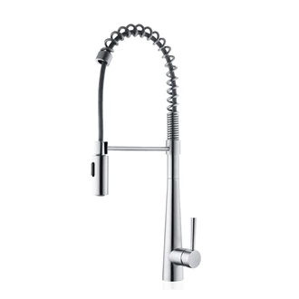 European Standard Stainless Steel Pull Out Kitchen Faucet - Deck Mount, Hot/Cold