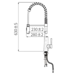 European Standard Stainless Steel Pull Out Kitchen Faucet - Deck Mount, Hot/Cold