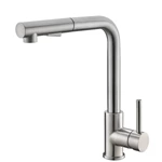 Europe Wholesale: Deck Mounted Spring Kitchen Tap - Stainless Steel, Pull Out
