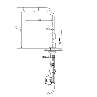 Europe Wholesale: Deck Mounted Spring Kitchen Tap - Stainless Steel, Pull Out