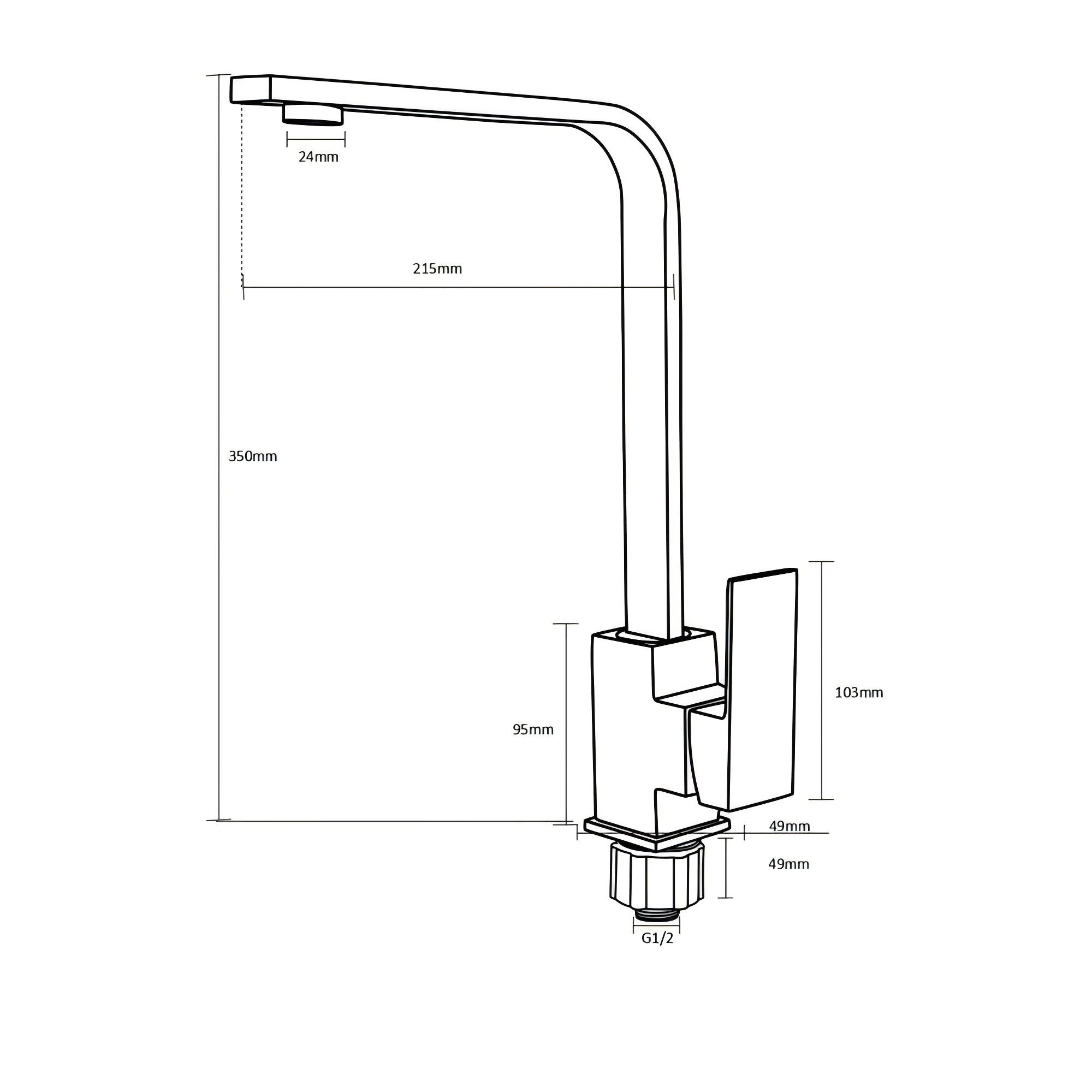 European free 304 stainless steel kitchen taps deck mounted
