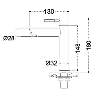 304 Stainless Steel Single Cold Basin Faucet for Bathroom