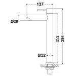 Deck Mounted Stainless Steel Single Handle Bathroom Faucet