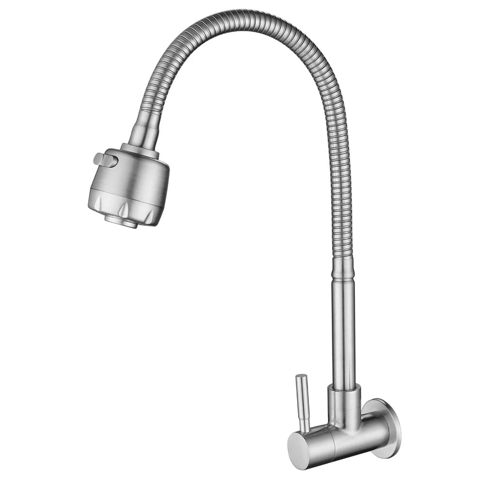 Stainless Steel Kitchen Faucet Wall-Mounted Stainless sink taps