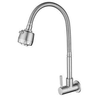 Stainless Steel Kitchen Faucet Wall-Mounted Stainless sink taps