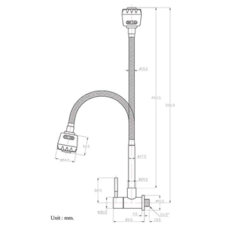 Stainless Steel Kitchen Faucet Wall-Mounted Stainless sink taps