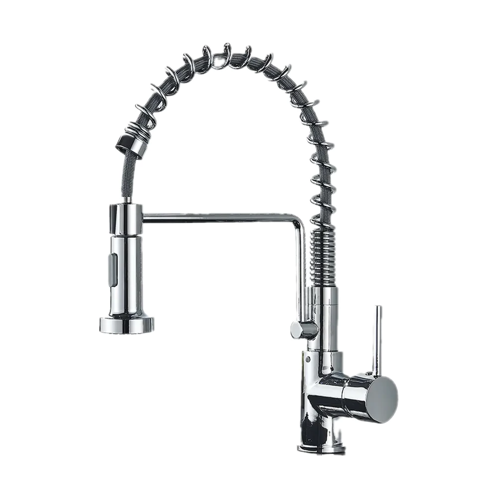 Wholesale Brass Kitchen Faucet - Deck Mounted, Hot/Cold, Pull Out Spray