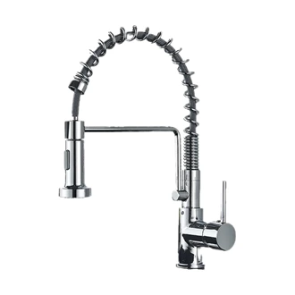 Wholesale Brass Kitchen Faucet - Deck Mounted, Hot/Cold, Pull Out Spray