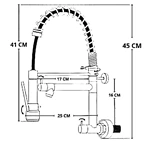 Wall Mounted Brass Sink Mixer Tap - Hot & Cold, Spring Pull Out, Custom Colors
