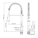 Custom Finish Brass Kitchen Faucet - Deck Mounted, Pull Out