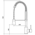 High-Quality Brass Kitchen Tap - Customizable Colors, Pull Out, Deck Mount