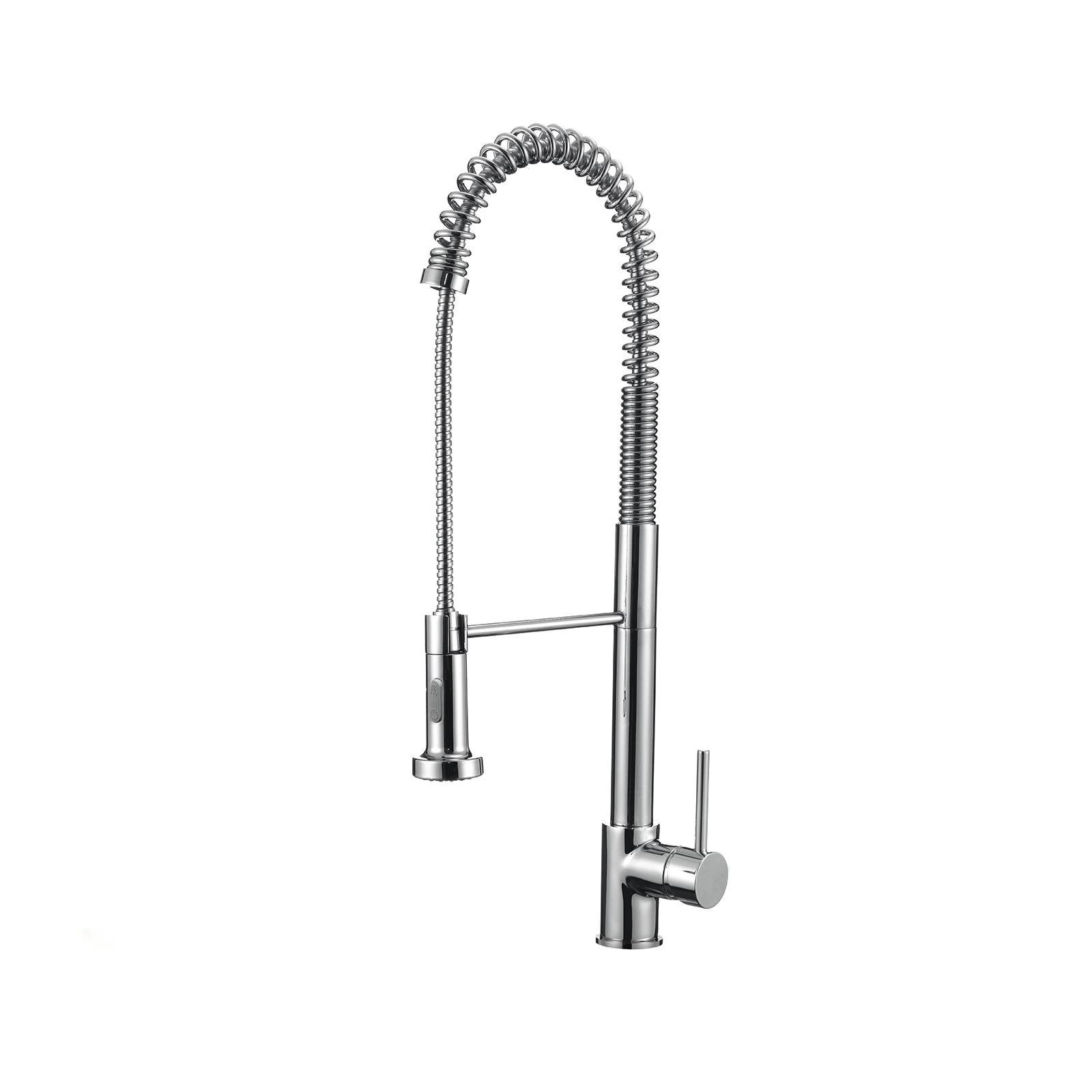 Customizable Color Brass Kitchen Sink Faucet - Single Lever, Pull Out, Deck Mount