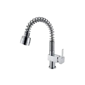 Spring Pull Out Brass Kitchen Tap - Hot/Cold Mixer, Custom Colors